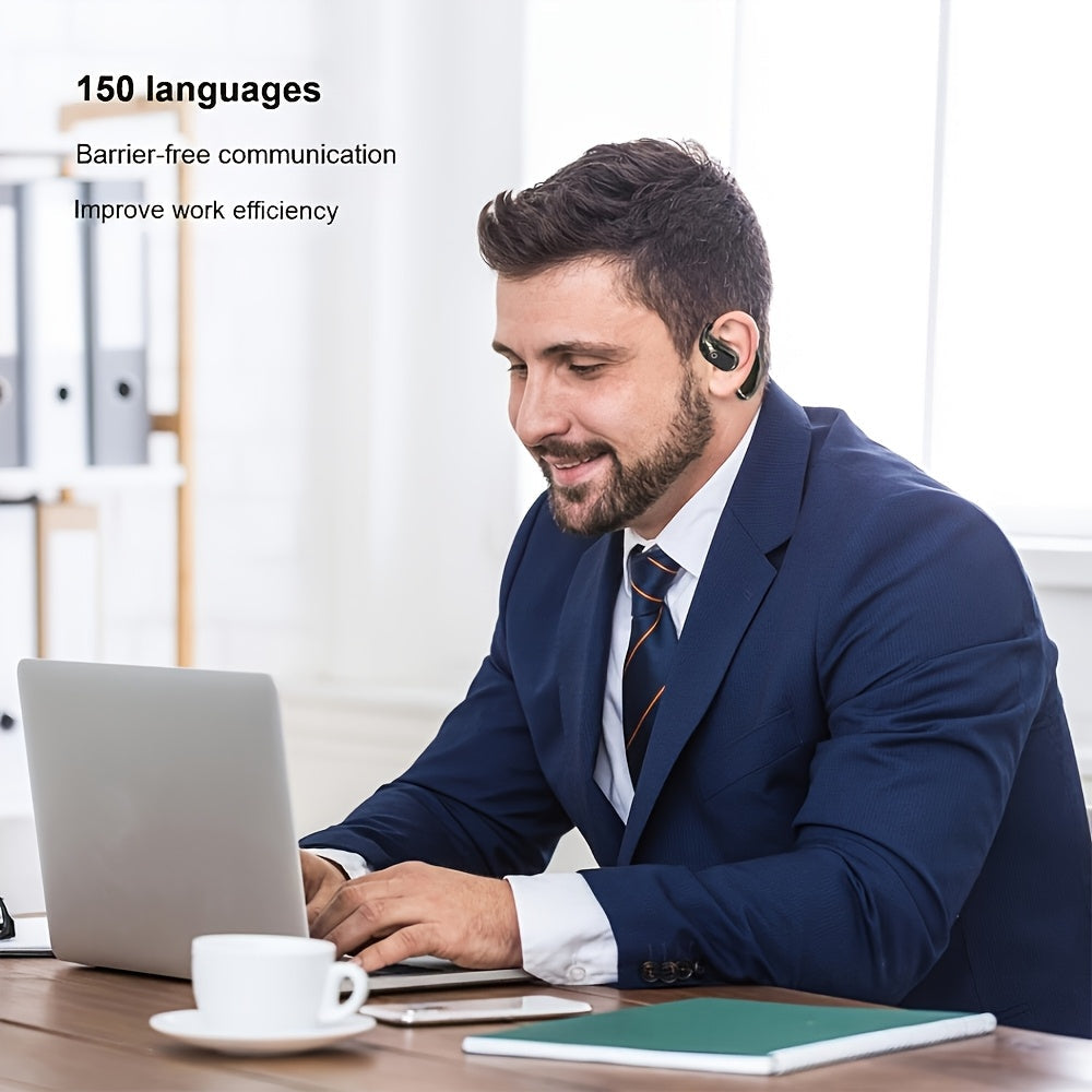 Écouteurs de traduction IA 144 langues – Interprète vocal instantané 0,3 s, réduction du bruit et 40 heures d'autonomie pour les voyages, les affaires et la communication internationale