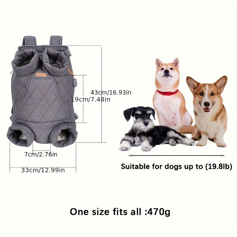 Sac à dos de transport frontal pour petits et moyens chiens - Porte-chien ventral mains libres avec pattes à l'extérieur, sac de transport ajustable pour randonnée et vélo, taille unique, 5 couleurs : rose, vert, noir, beige, gris