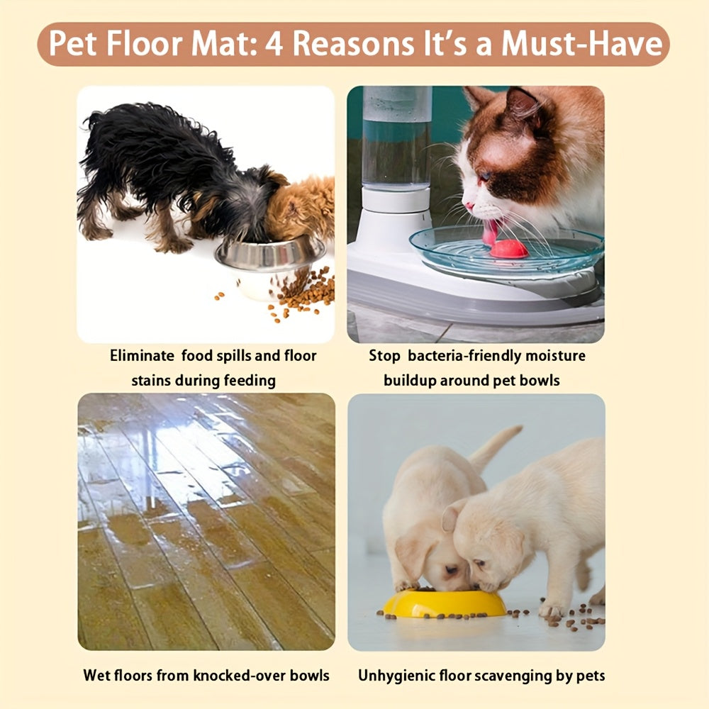 Tapis de nourriture pour animaux personnalisé avec nom – Tapis de gamelle antidérapant et étanche pour chiens et chats – Tapis élégant et imperméable, cadeau personnalisé idéal pour les propriétaires d'animaux