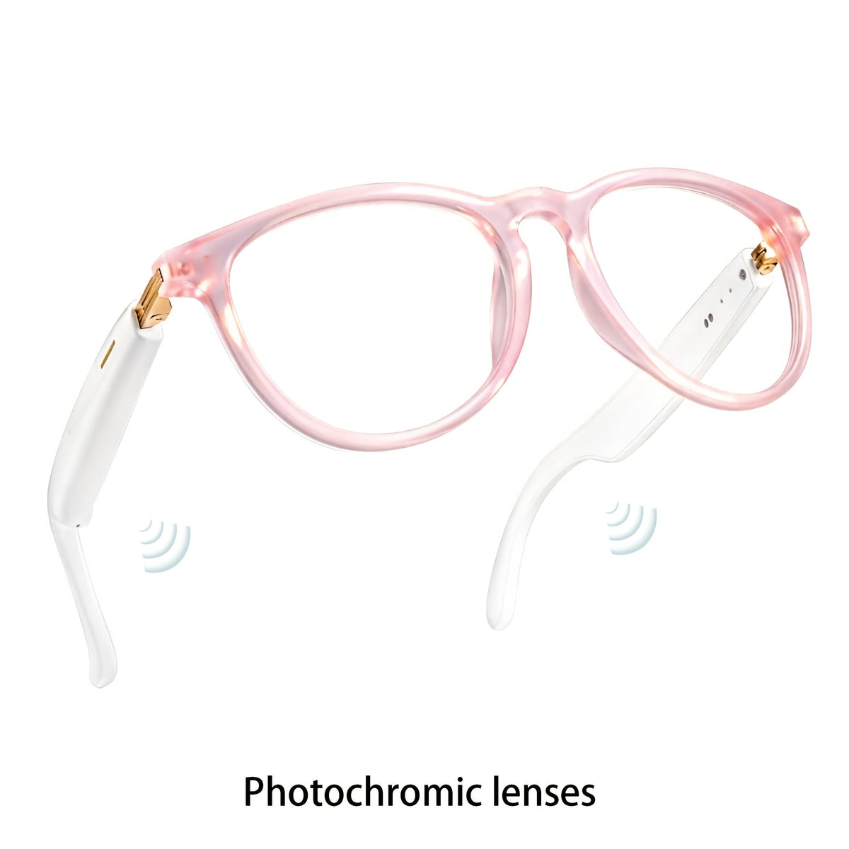 Lunettes intelligentes avec traduction instantanée en 160 langues, assistant GPT, audio Bluetooth 5.2, appels mains libres, lecture de musique, verres photochromiques et anti-lumière bleue – Technologie portable unisexe
