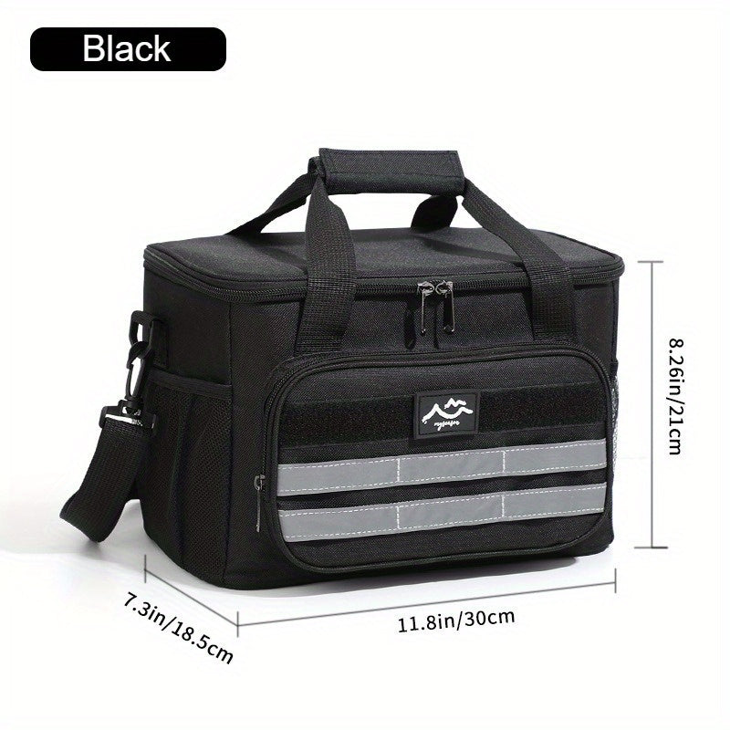 Sac isotherme grande capacité, étanche et portable pour pique-nique, camping, plage et déjeuner, sac isotherme souple et résistant avec isolation épaisse - Noir, bleu marine, gris, kaki