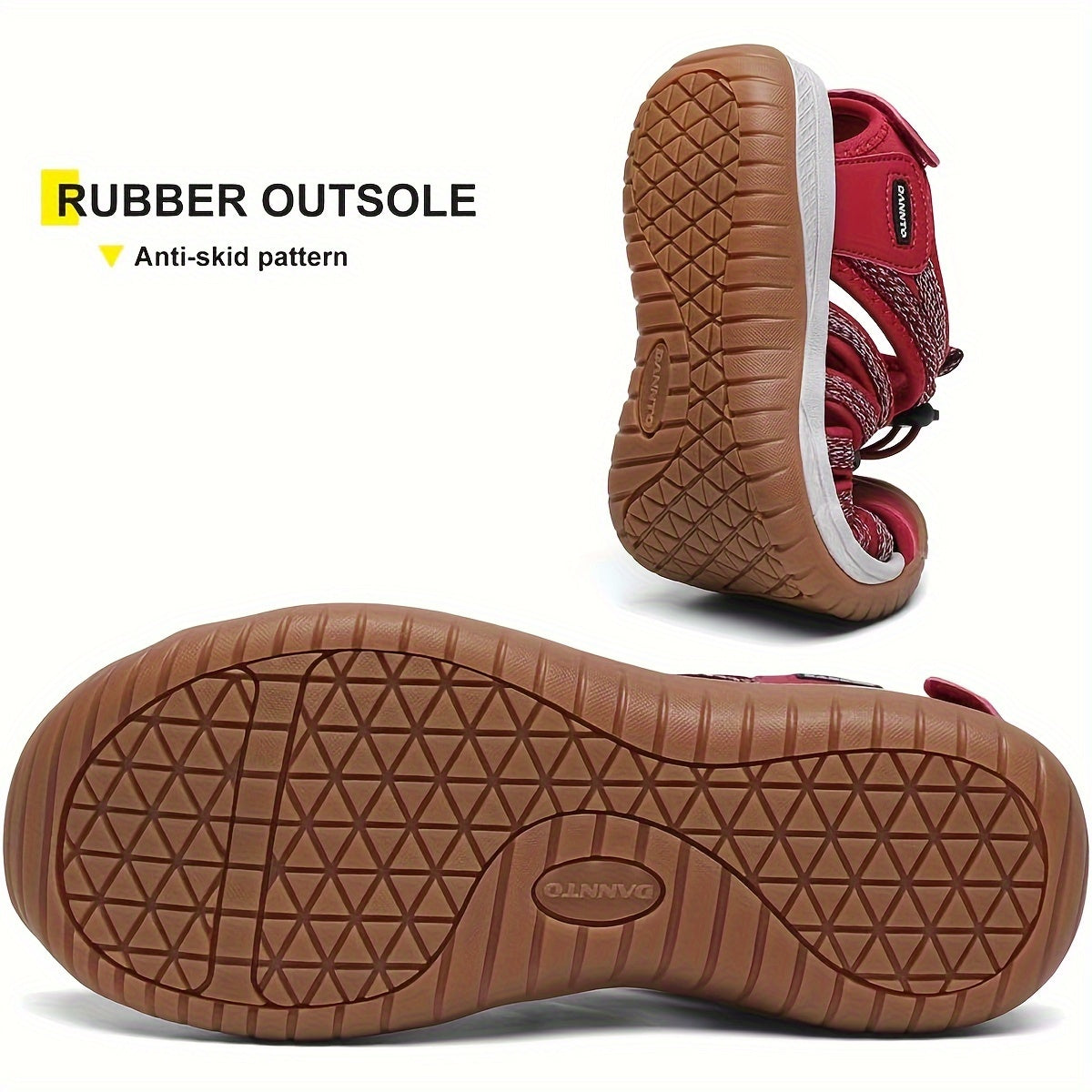 Sandales de randonnée fermées pour femmes, sandales aquatiques légères et antidérapantes avec lacets élastiques réglables et bride auto-agrippante, chaussures de sport respirantes pour la plage, le camping, la pêche, les voyages et la marche