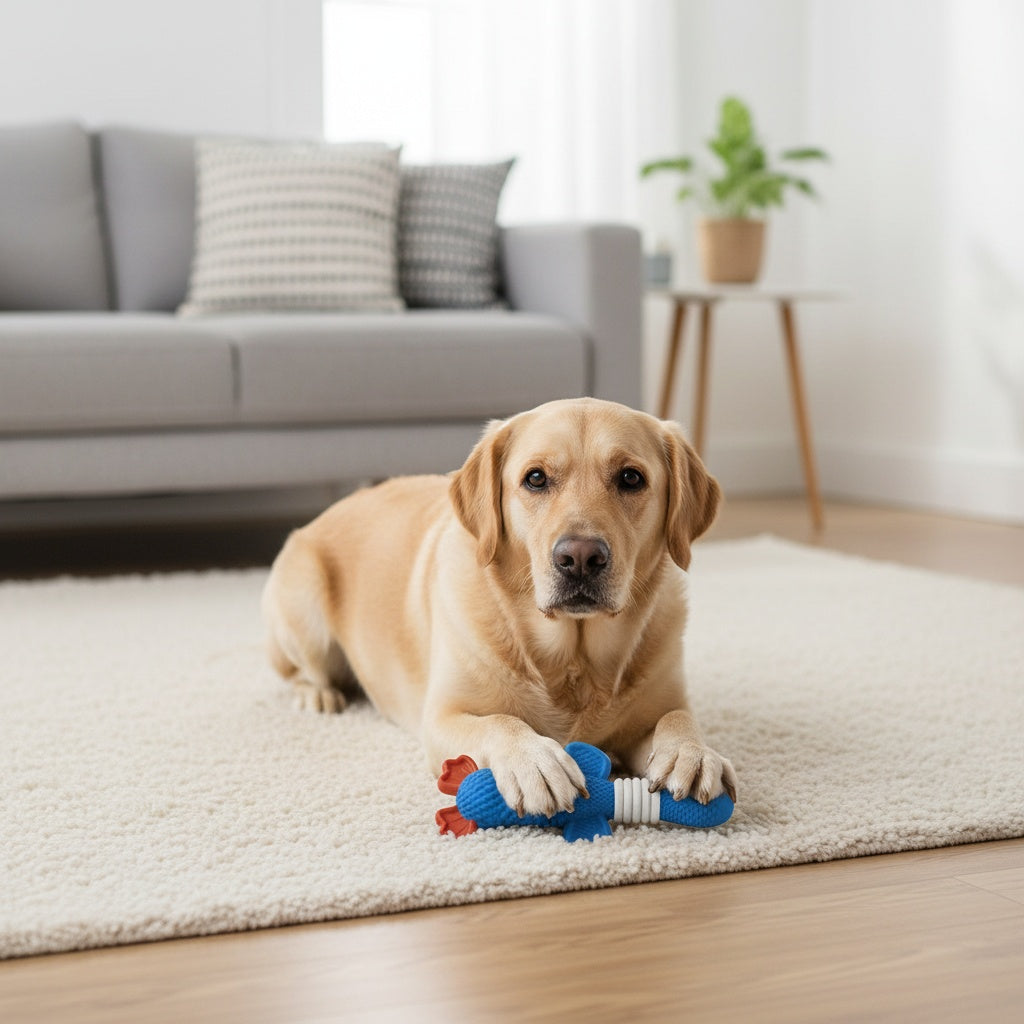 Jouet à mâcher indestructible en nylon en forme d'oie pour chiens destructeurs – Jouet robuste amélioré pour grands et moyens chiens, idéal pour la dentition et le nettoyage des dents, design oie et poisson-clown