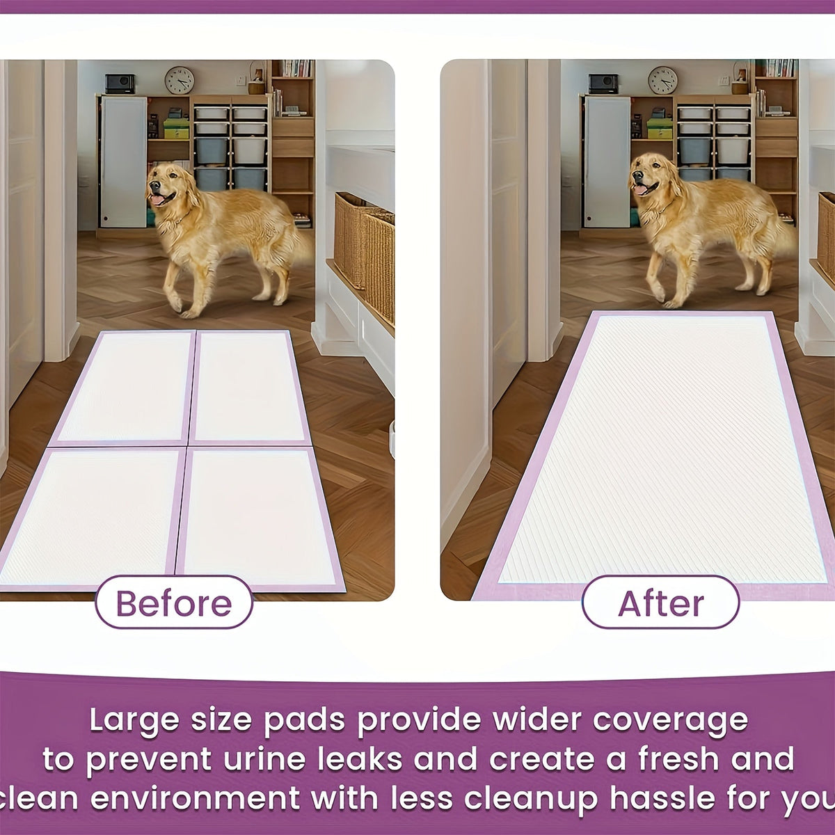 Alèses super absorbantes pour chiens à 8 couches, paquet de 100 – Tapis de dressage anti-fuites, contrôle des odeurs, résistants aux déchirures, tailles 60x60 cm et 86x71 cm pour chiens, chats et chiots