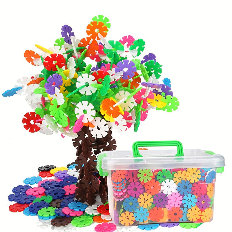 Ensemble de 203 blocs de construction, lettres et chiffres numériques, jouet en plastique à emboîtement type flocon de neige, kit de construction éducatif STIM pour enfants, cadeau pour les vacances, Noël, Halloween, anniversaire