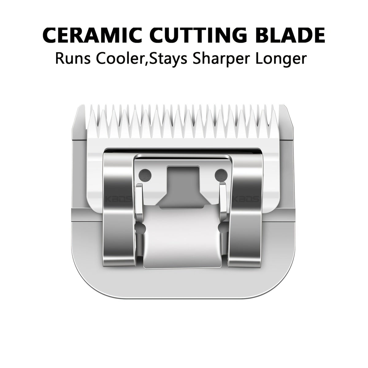 Tête de coupe en céramique amovible pour tondeuse pour animaux n° 10 - Acier à haute teneur en carbone, compatible avec les tondeuses Andis, Oster et A5 - Tête de coupe de rechange professionnelle pour toilettage canin (coupe 1/16 po / 1,5 mm)