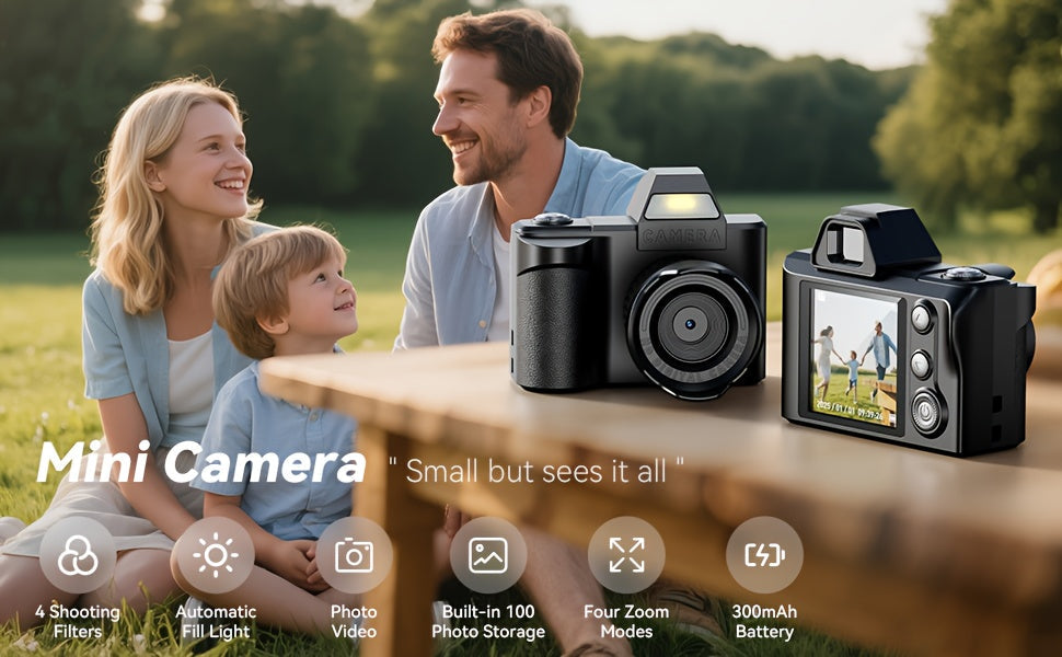 Mini caméra porte-clés 1080P HD 2MP avec carte mémoire 64 Go – Caméscope compact et portable de la taille d'un pouce, micro caméra de poche, cadeau idéal pour petite amie, petit ami, voyageurs et enfants