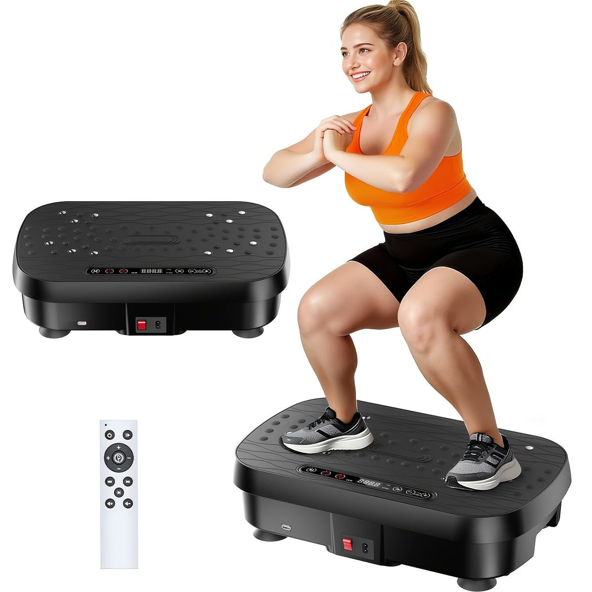 Plateforme vibrante pour la perte de poids et le drainage lymphatique – Appareil d'entraînement complet du corps avec 99 à 200 niveaux de vitesse, moteur silencieux, salle de sport portable à domicile, tonification musculaire, capacité de 150 kg