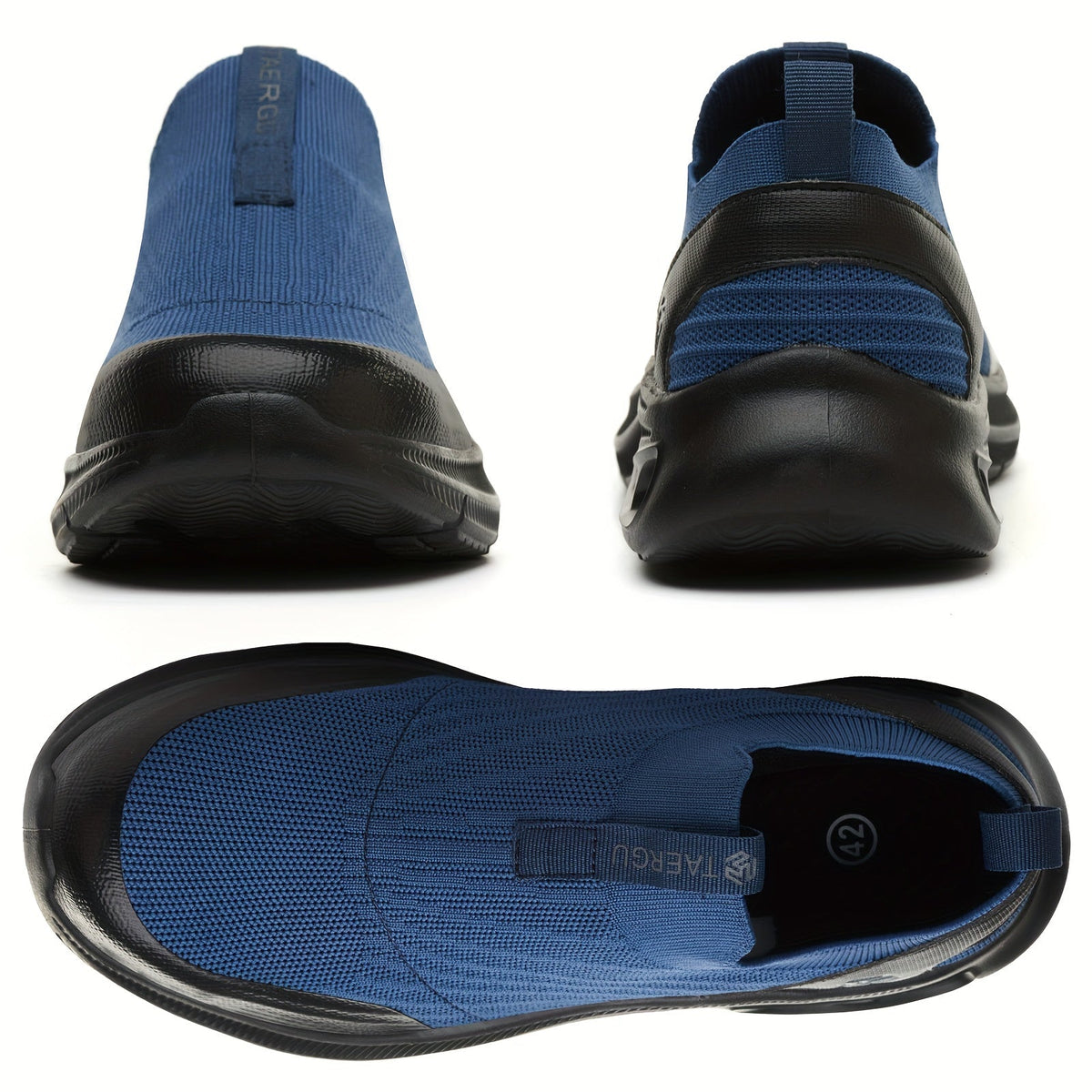 Chaussures de sécurité pour hommes à embout en acier, légères et à enfiler, baskets de sécurité résistantes à la perforation, mocassins antidérapants, noir gris bleu, tailles US 5,5-14