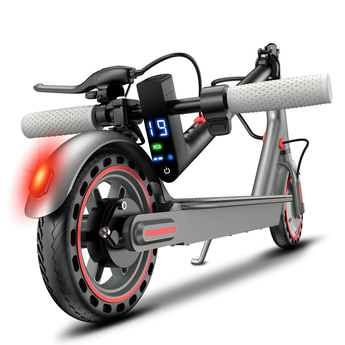 Trottinette électrique pliable pour adultes, moteur 350 W, pneus pleins de 8,5 pouces, autonomie de 25-32 km, double système de freinage et écran LED – Trottinette électrique légère pour trajets quotidiens