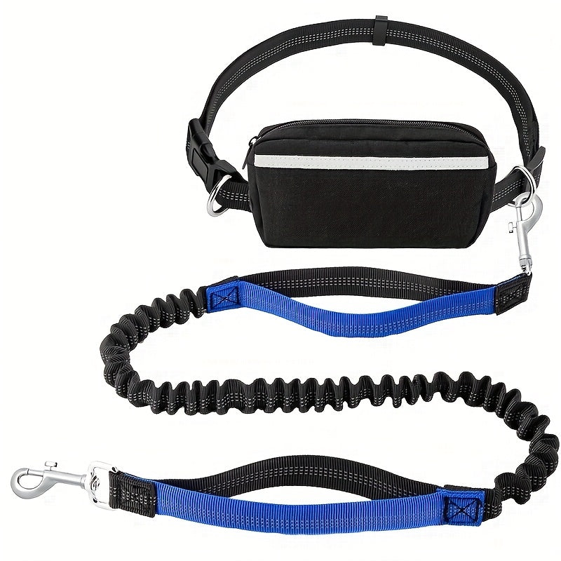 Sac banane 2-en-1 pour promenade de chien avec porte-laisse intégré – Sacoche multifonction réglable mains libres pour friandises, téléphone et essentiels, taille unique, 9 couleurs