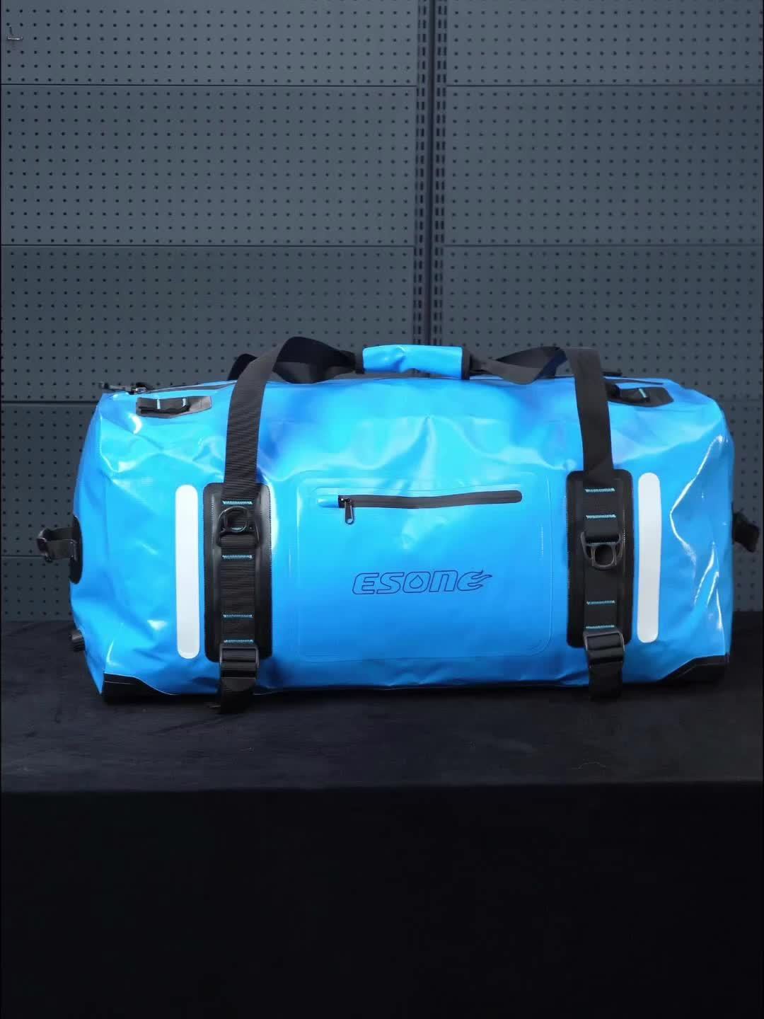 Sac à dos étanche pour kayak, camping, surf et voyage – Sac polochon léger à fermeture par enroulement pour hommes et femmes, stand-up paddle, bateau et aventures en plein air, 40 L / 60 L / 90 L