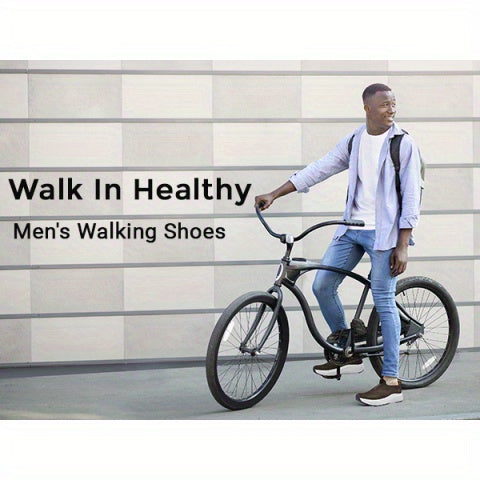 Baskets orthopédiques à enfiler mains libres pour hommes – Large boîte à orteils, soutien de la voûte plantaire, coussinet métatarsien, semelle à zéro drop rembourrée, tige en maille, chaussures de marche pour le confort et le soulagement de la douleur