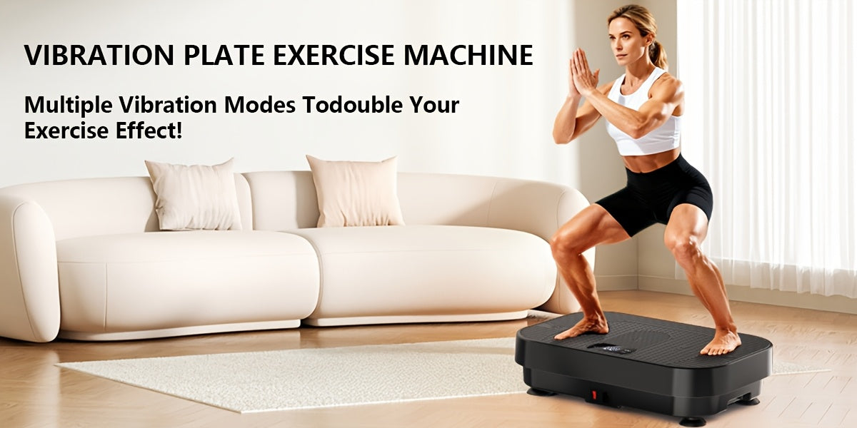 Plateforme vibrante pour la perte de poids et le drainage lymphatique – Appareil d'entraînement complet du corps avec 99 à 200 niveaux de vitesse, moteur silencieux, salle de sport portable à domicile, tonification musculaire, capacité de 150 kg