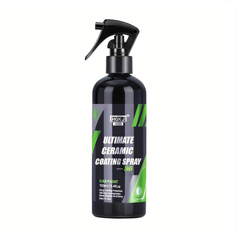 Spray de revêtement céramique pour voiture – Protection de peinture haute brillance et agent de renouvellement de revêtement, spray de protection céramique multifonctionnel à action rapide pour peinture, vitres et garnitures de voitures, camions et SUV