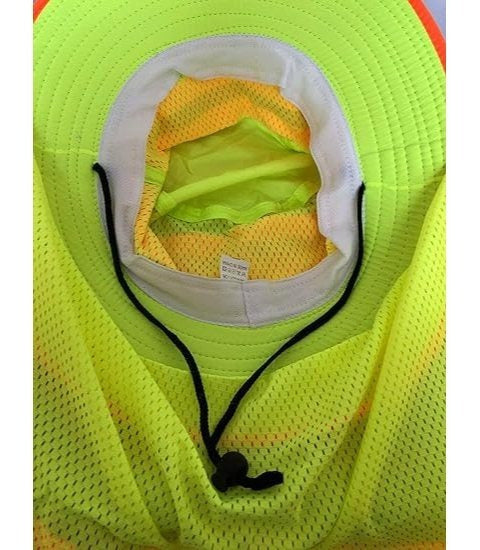 Chapeau de soleil réfléchissant haute visibilité pour homme avec protège-nuque – Bob à large bord, protection UV UPF, maille respirante à séchage rapide, chapeau pour la pêche, la randonnée et le camping en plein air
