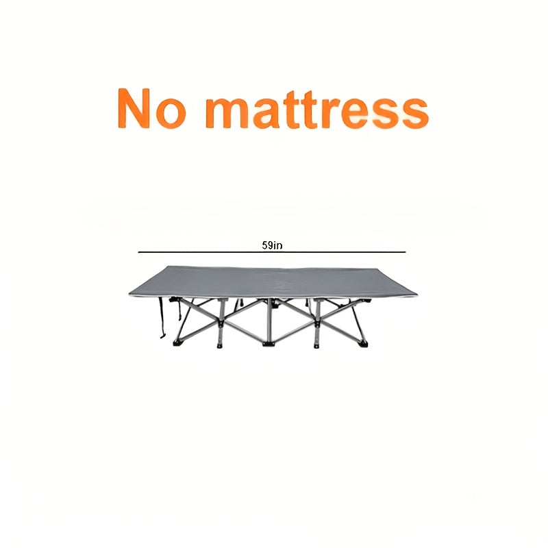 Lit de camp pliant robuste avec matelas pour adultes – Capacité de 500/600/700 lb, lit d'extérieur portable avec sac de transport pour tentes, camping et voyages – 3 modèles, 3 couleurs