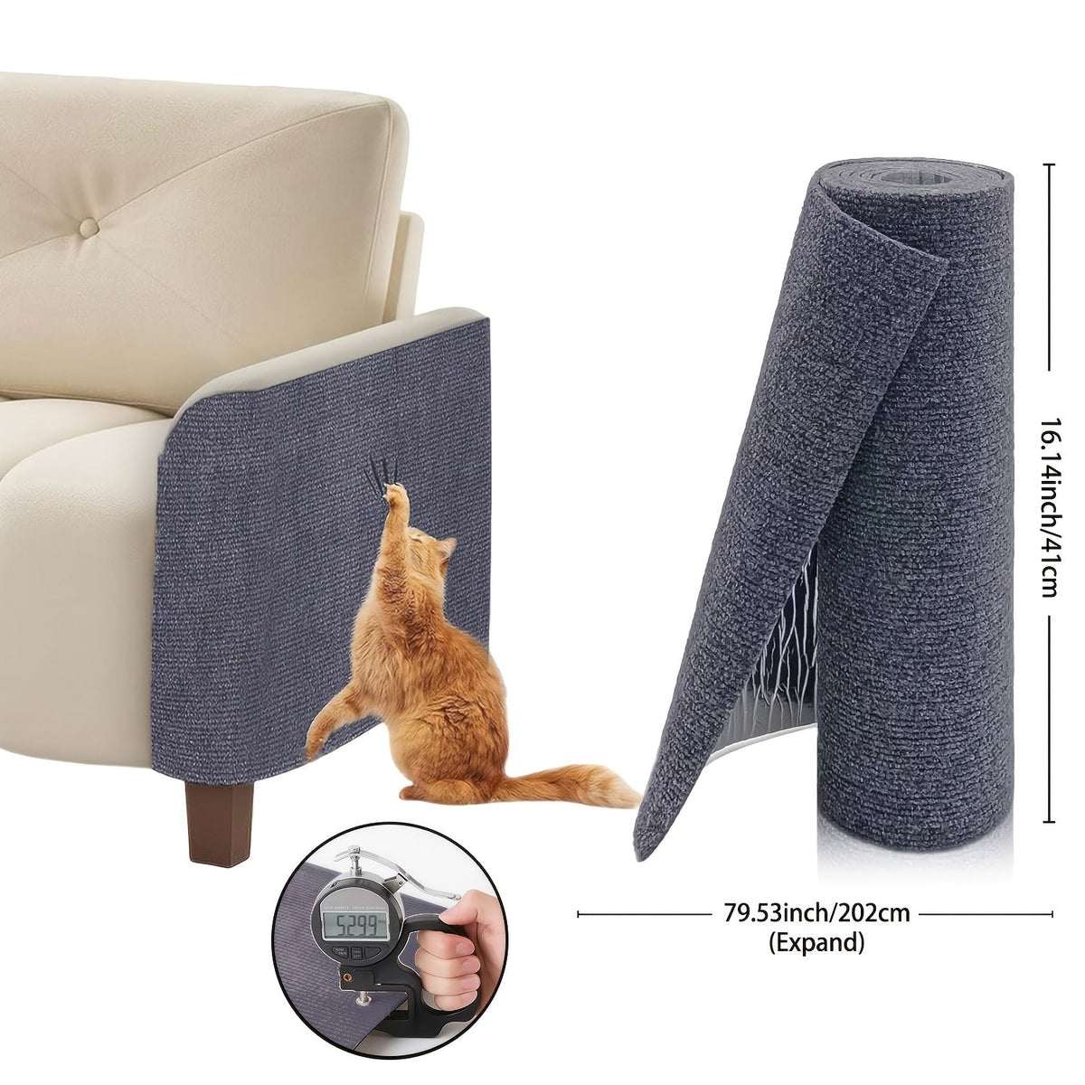 Protecteurs de meubles anti-griffes pour chat auto-adhésifs - Protections découpables pour canapé et mur, dispositifs de dissuasion durables contre les griffades de chat pour canapé, chaise, cadre de porte