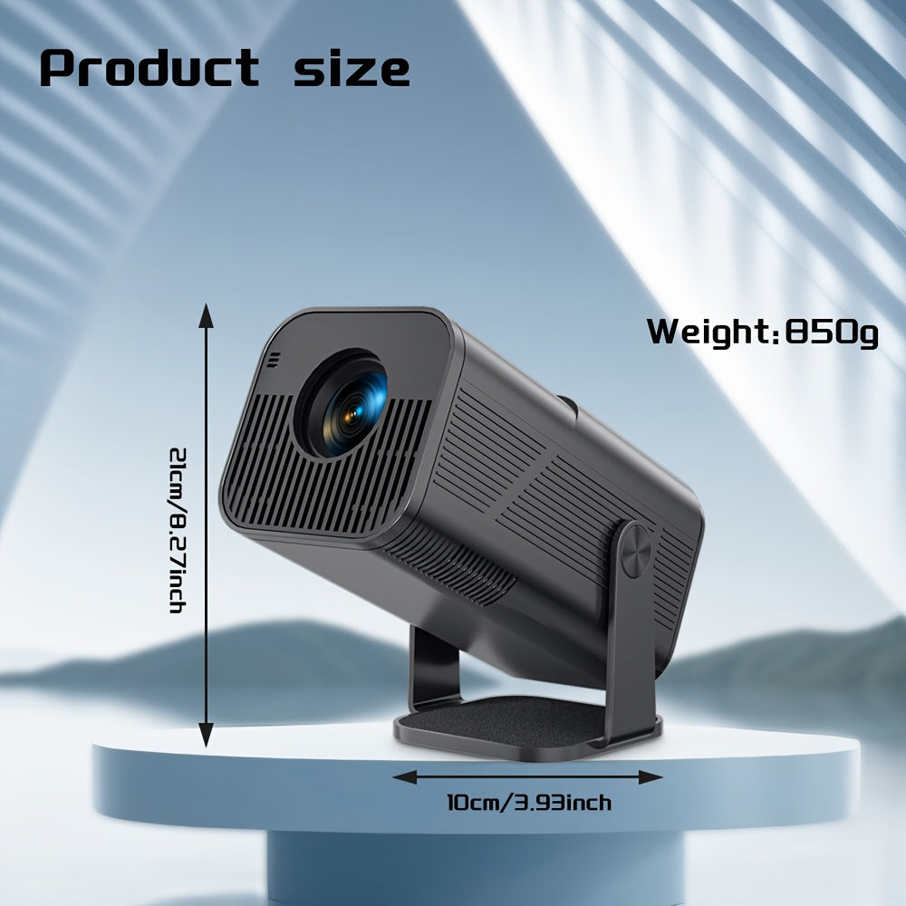 Projecteur intelligent portable avancé AMOVFILM, Wi-Fi 6 et décodage vidéo 4K, résolution native 1080p, Android 11 intégré, projecteur pour cinéma maison et cinéma en plein air, mise en miroir d'écran mobile, couleurs multiples