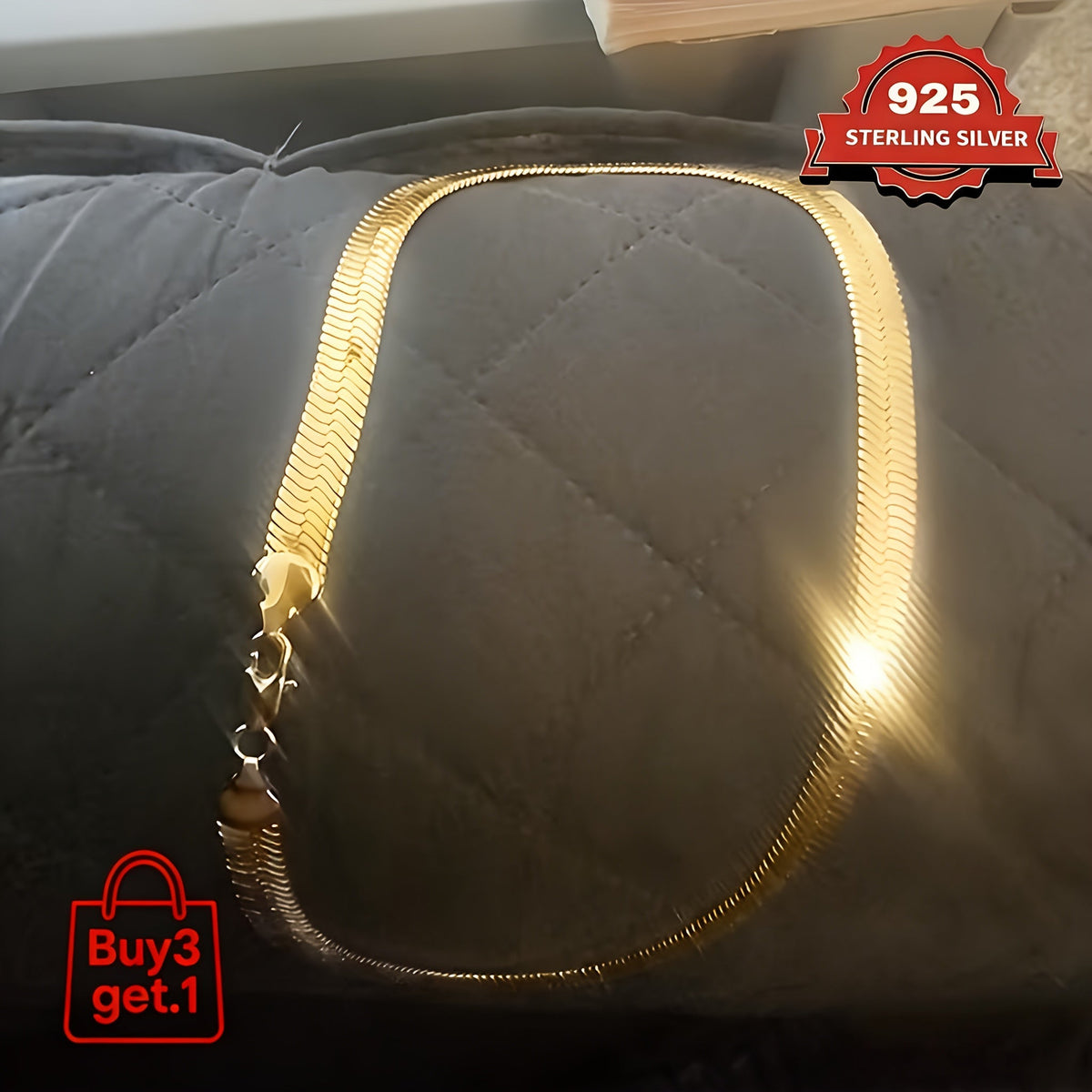 Collier et bracelet chaîne serpent plat en argent sterling 925 – Design 2D élégant et superposable, plusieurs longueurs disponibles, coffret cadeau inclus, idéal pour la Saint-Valentin, les fêtes et pour agrémenter vos tenues au quotidien
