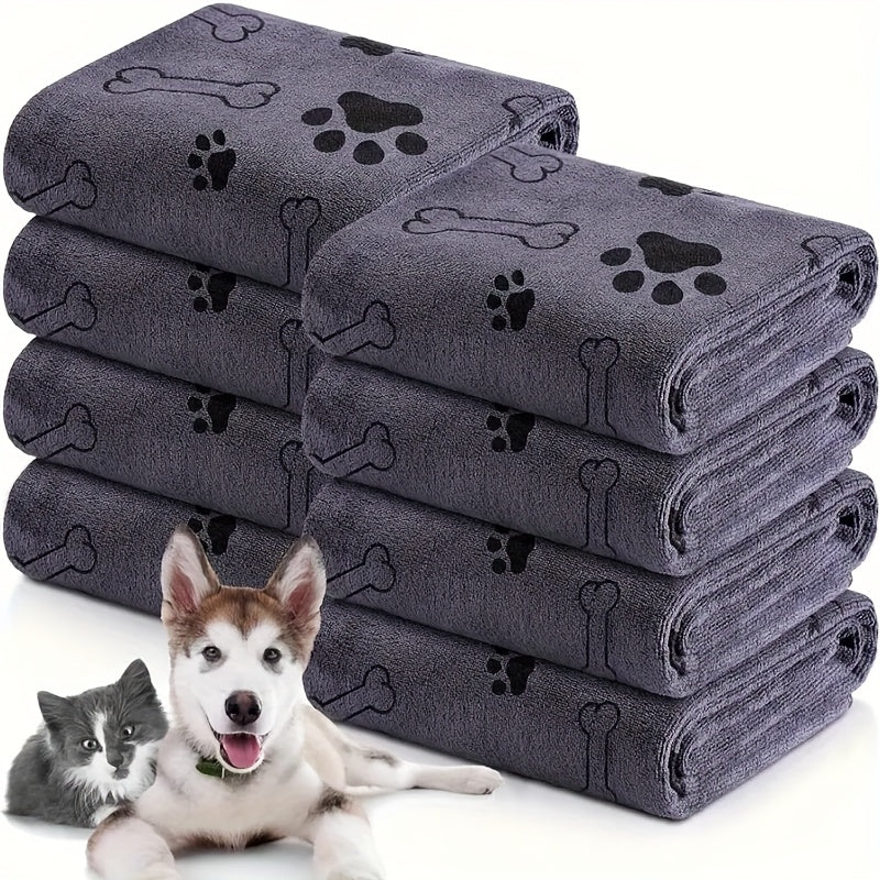 Grande serviette de bain pour chiens et chats, serviette en microfibre super absorbante et à séchage rapide, 100 x 60 cm, couverture de séchage douce pour le bain, le toilettage et la plage – Cadeau pour animaux de compagnie