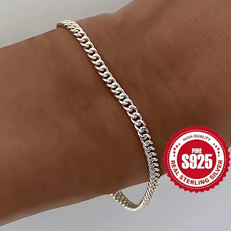Lot de 5 bracelets chaîne gourmette en argent sterling 925 – Bracelets bohèmes empilables fabriqués à la main pour femmes et hommes, style vintage bohème, cadeau idéal pour Noël, un anniversaire et la Saint-Valentin