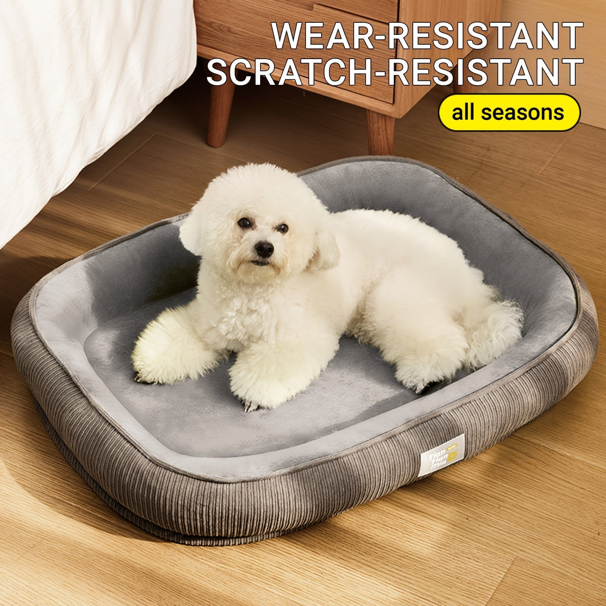 Lit orthopédique pour chien et chat, matelas pour animaux confort toutes saisons, surface anti-humidité, fond antidérapant, housse lavable, adapté aux chiens et chats de petite, moyenne et grande taille, tailles disponibles : S, M, L, XL, XXL