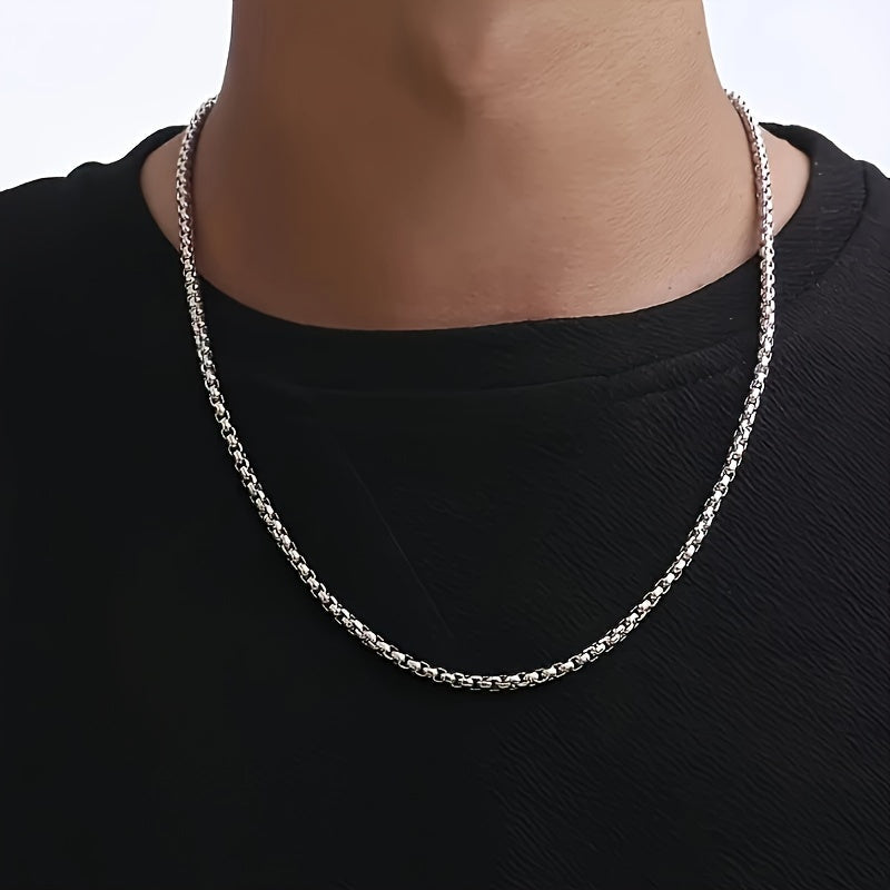 Ensemble de 8 colliers en acier inoxydable pour homme – Chaîne cubaine et chaîne torsadée style hip-hop, chaînes tendance et durables pour homme, cadeau idéal pour petit ami, fils, fête des pères et anniversaire
