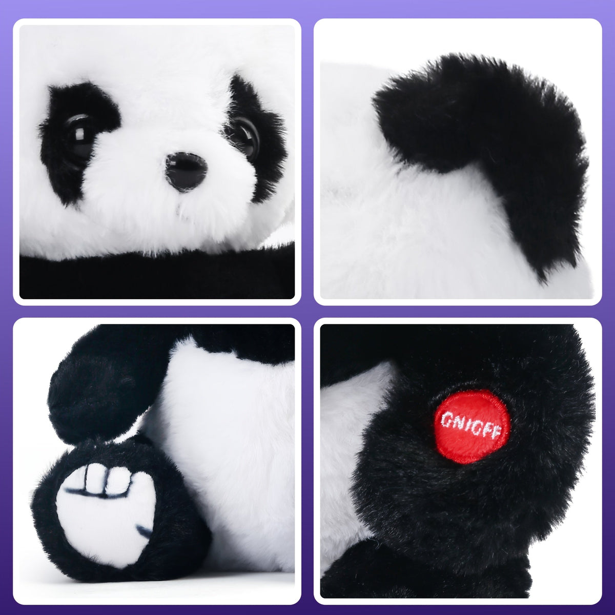 Peluche Panda Lumineuse 20 & 30 cm – Adorable Jouet en Peluche Ours Panda avec Lumière LED, Peluche Douce à Câliner pour Enfants Garçons Filles, Cadeau d'Anniversaire, de Noël, de Fêtes et Décoration d'Intérieur