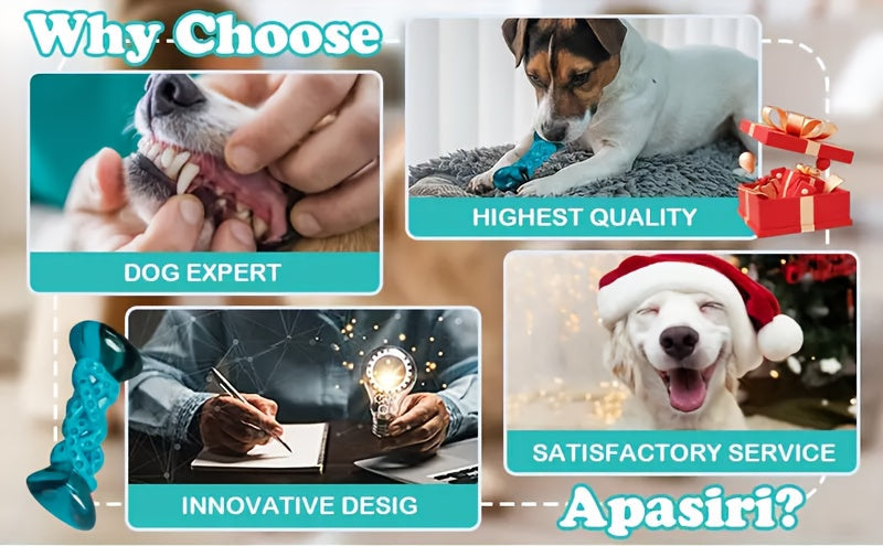 Jouet à mâcher durable en nylon pour chien, anti-anxiété, anti-ennui, jouet indestructible pour petits, moyens et grands chiens, mâcheurs agressifs, tailles standard et grande, occupe les chiens, soulage le stress