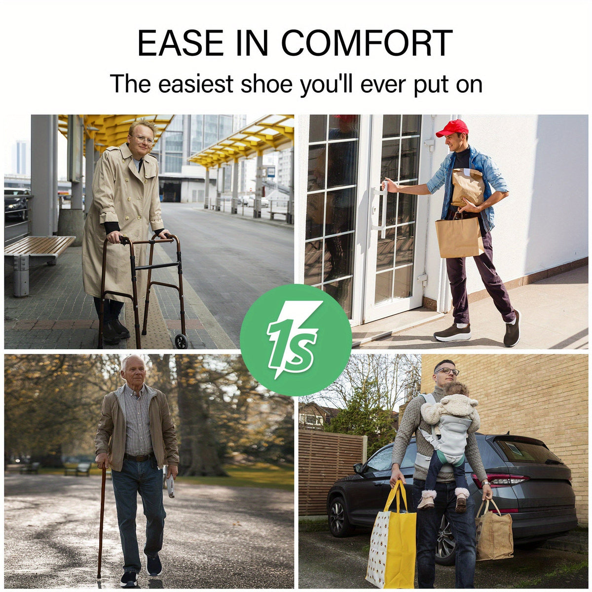 Baskets orthopédiques à enfiler mains libres pour hommes – Large boîte à orteils, soutien de la voûte plantaire, coussinet métatarsien, semelle à zéro drop rembourrée, tige en maille, chaussures de marche pour le confort et le soulagement de la douleur