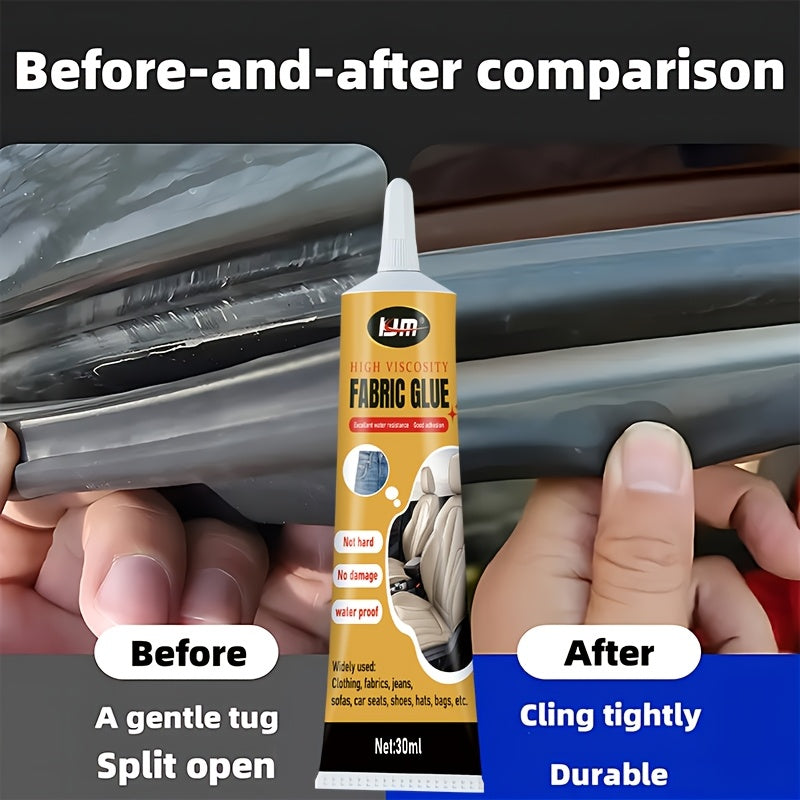 Kit de réparation pour intérieur de voiture et adhésif plastique – Colle pour sièges, colle pour joints coupe-vent et tampon d'étanchéité pour carrosserie, portières, garnitures et réparations intérieures – Colle de réparation automobile à séchage rapide