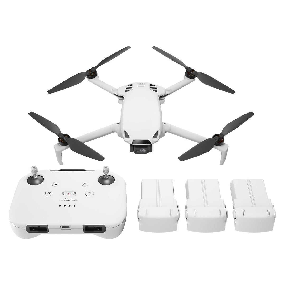 Mini drone Skyrover S1 avec caméra 4K/60fps, capteur Sony 1/2" 48MP – Nacelle 3 axes, transmission 12 km, 120 min de vol (3 batteries), suivi automatique, retour au point de départ intelligent, moins de 249 g – Kit combo S1