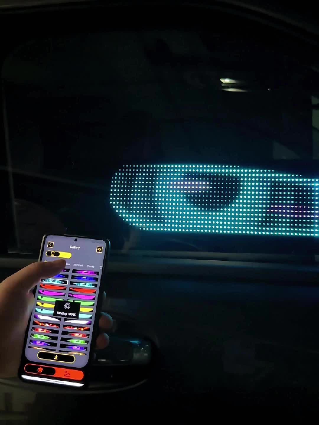 Panneau d'affichage LED matriciel flexible 16x96 – Enseigne défilante RVB programmable avec application et télécommande, alimentée par USB, éclairage animé DIY pour boutique, magasin, hôtel, voiture, décoration intérieure