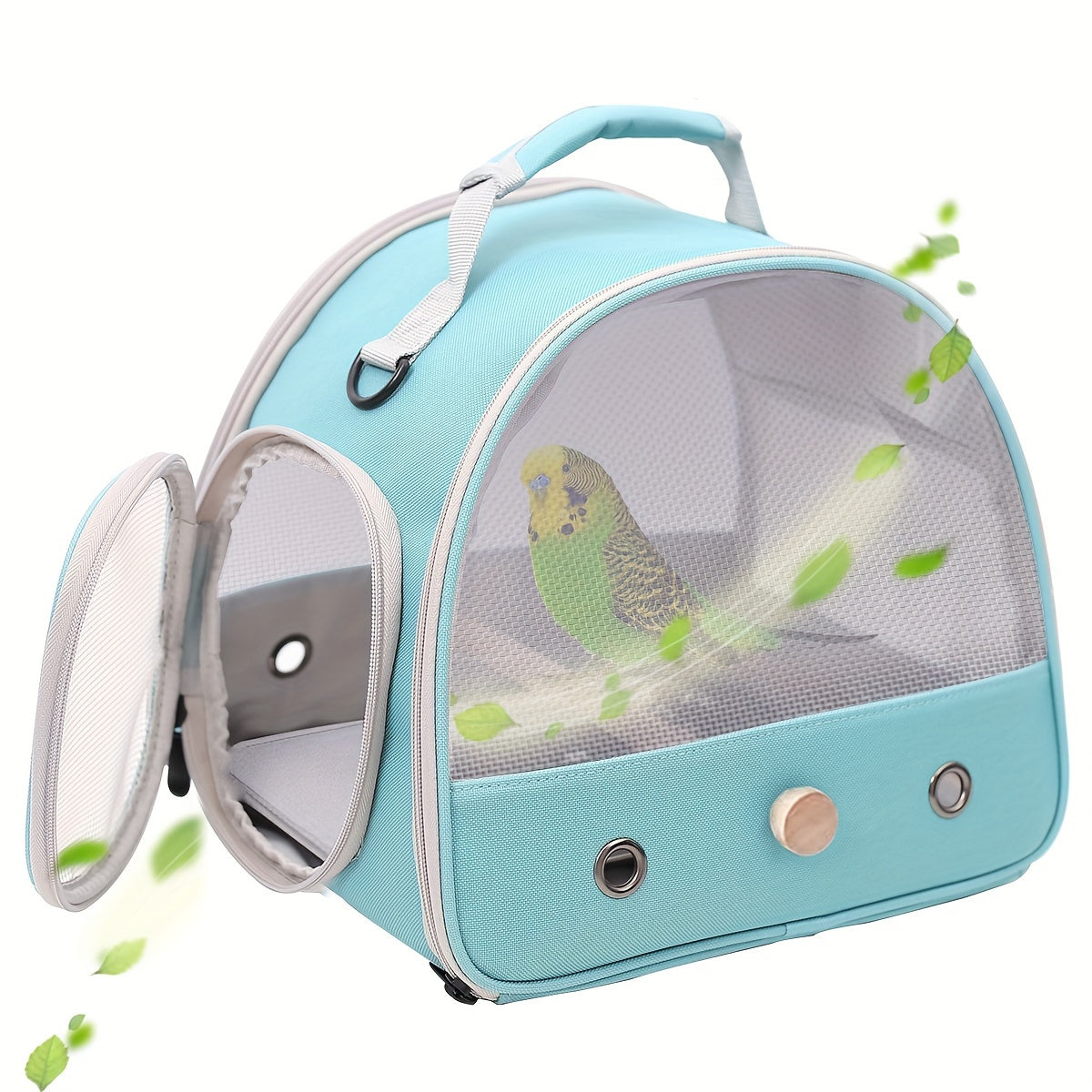 Foldable Bird Travel Cage Carrier for Parakeets Budgies Cockatiels Conures & Parrots β Compact Transport Case with Perch & Soft Mat Airline Approved for Vet Trips & Outdoor Adventures
