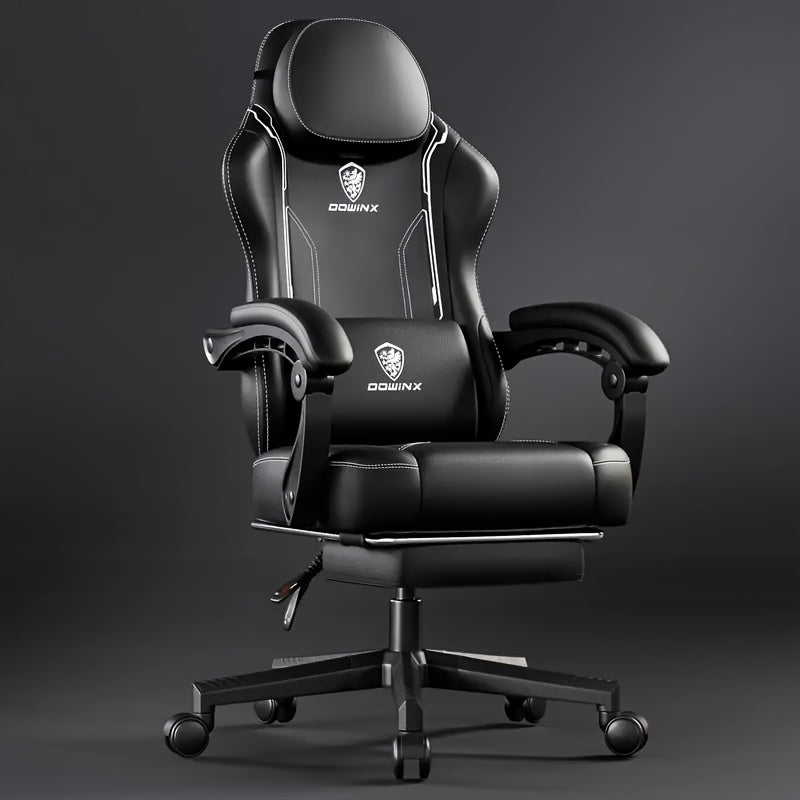 Chaise de bureau gaming ergonomique style course avec soutien lombaire, dossier haut réglable pour adultes et adolescents, fauteuil inclinable pour ordinateur PC