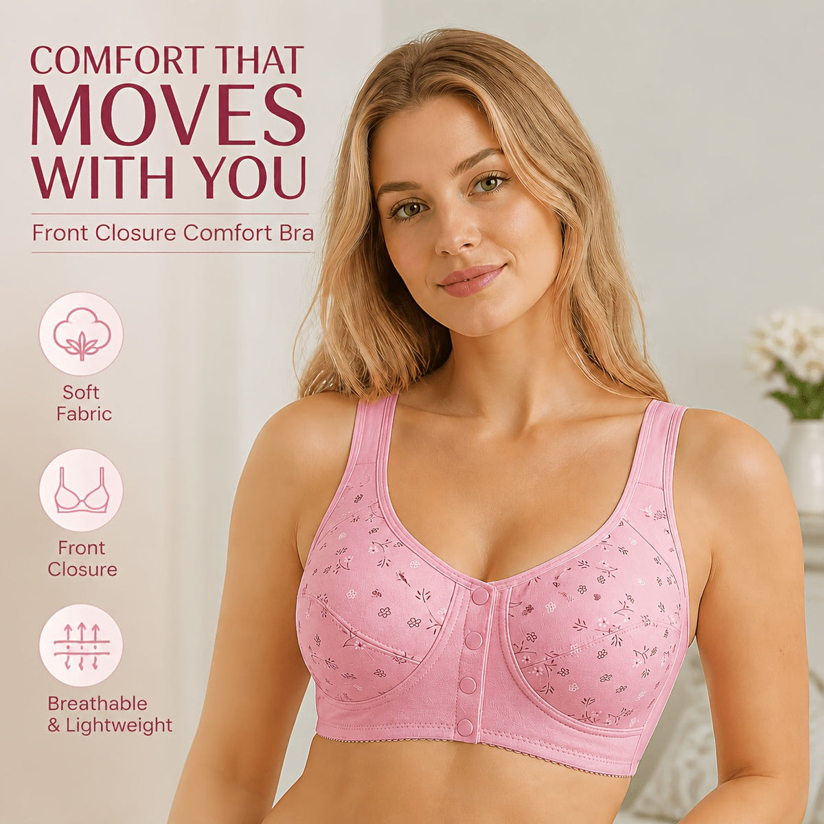 Lot de 7 soutiens-gorge sans couture pour femmes – Bralettes douces à fermeture frontale, sans armature, confortables et respirantes pour le quotidien, le yoga, les voyages et les festivals, tailles S-XXL