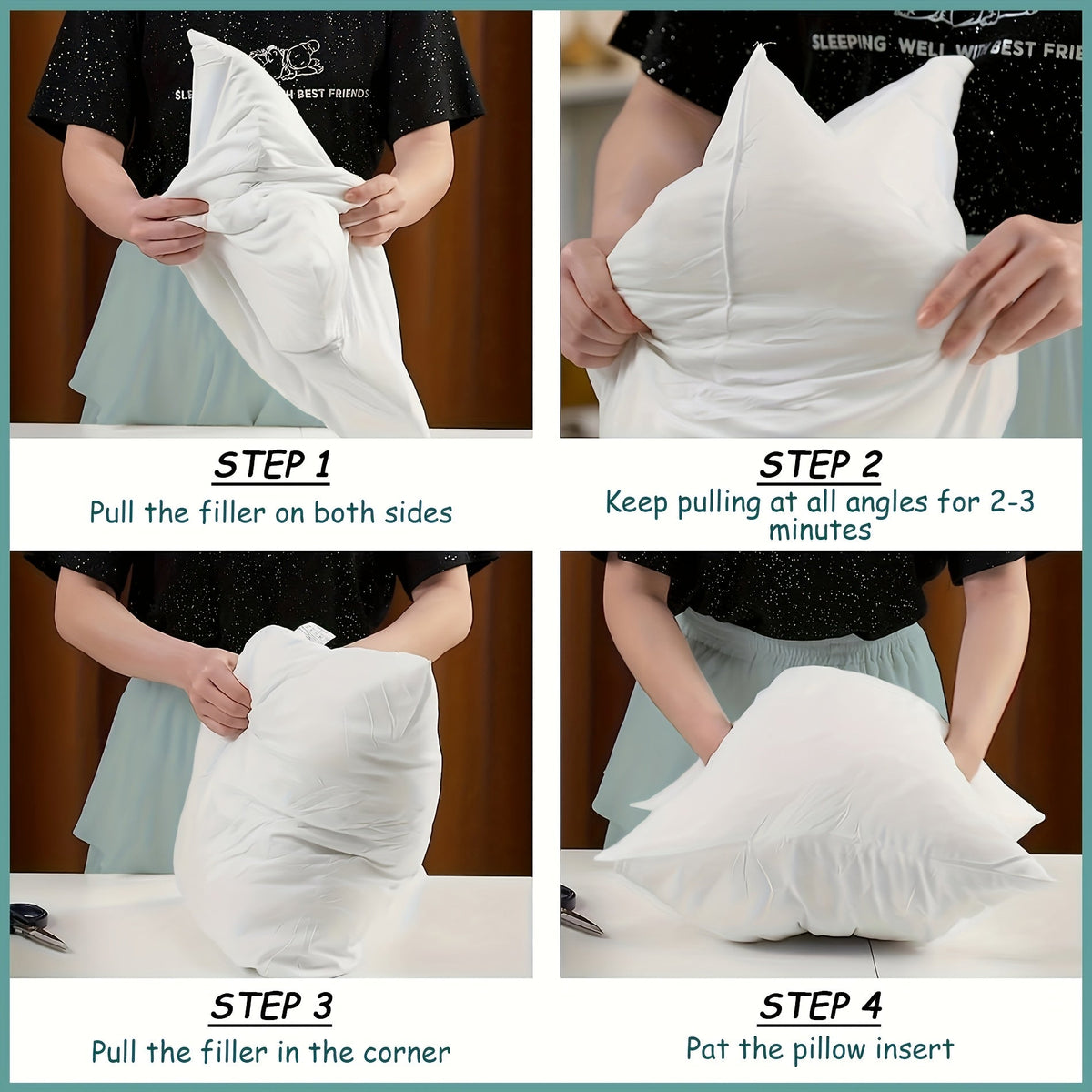 Garnitures de coussin carrées – Rembourrage en fibre neuve hypoallergénique, coussins blancs pour canapé, lit et terrasse, 14 à 20 pouces, lot de 1/2/4, idéal pour la chambre, le salon, le bureau et la décoration extérieure