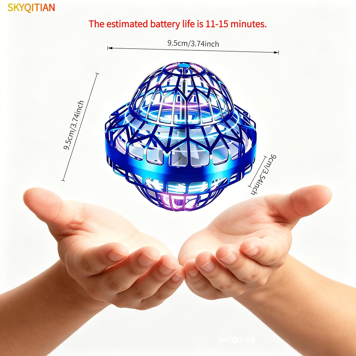 Jouet balle volante magique OVNI avec lumière LED – Contrôle manuel, balle boomerang à lévitation, contrôle intelligent par gestes, jeu intérieur/extérieur, cadeau de fête pour enfants, garçons et filles, Halloween, Noël