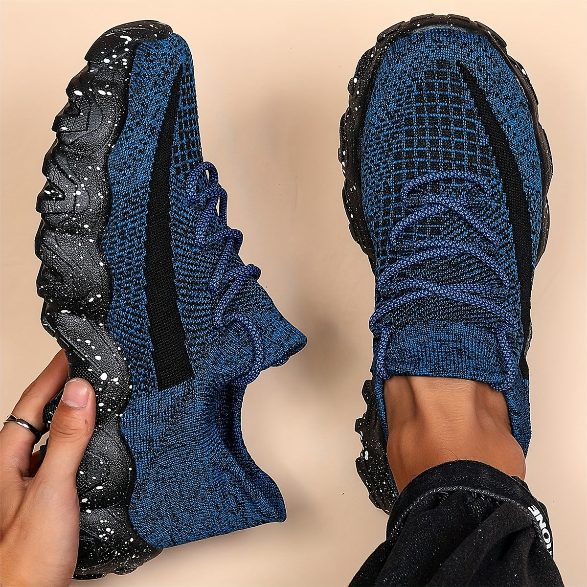 Chaussures de sport décontractées et respirantes pour hommes – Baskets légères en maille pour la marche, la course, la salle de sport et le quotidien, gris argenté, bleu roi, kaki, bleu, pointures larges US 6,5–14, semelle confortable et antidérapante