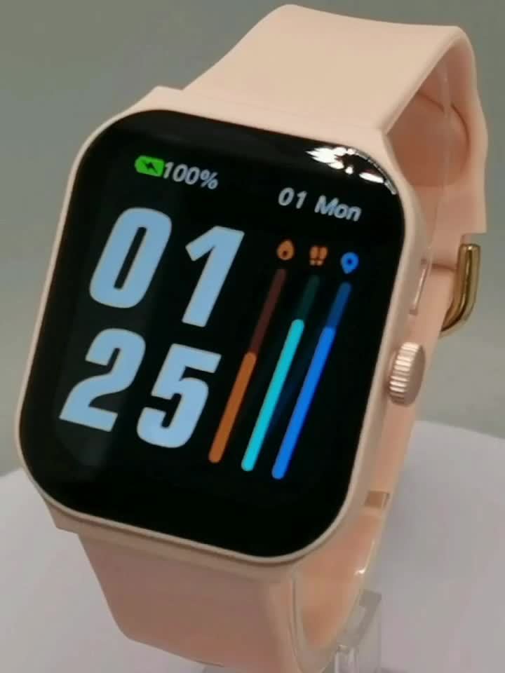 Smart Watch 1.83" Fitness Tracker with Bluetooth Calling β Step Counter, Activity Monitor, Message Notifications, Multi-Sport Modes, USB Charging, Compatible with iPhone & Android, Gift for Men & Women (Black/Pink)