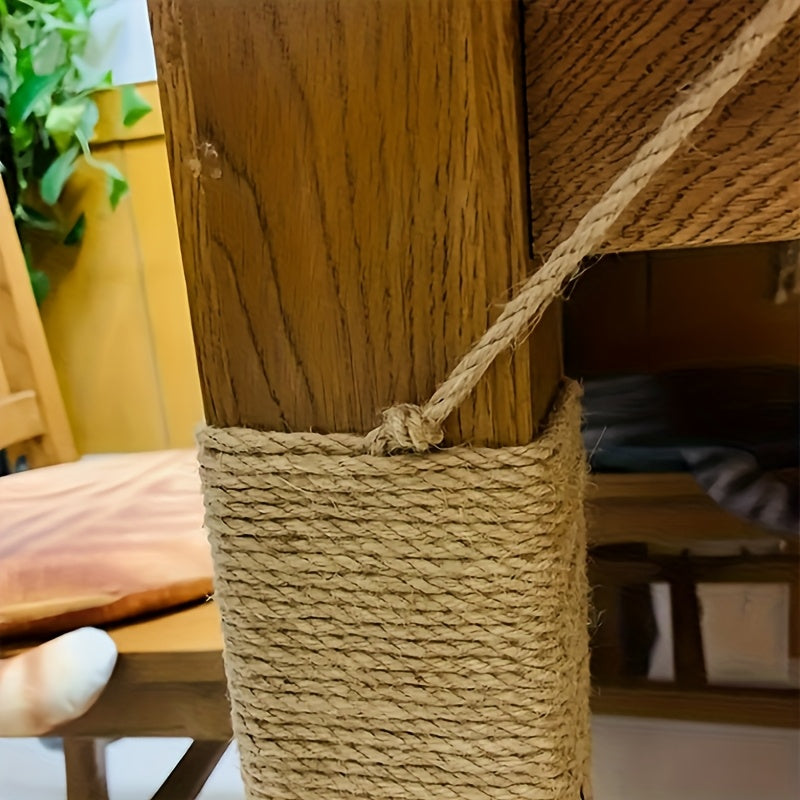 Corde de jute naturelle 6 mm x 20 m (65 pi), ficelle beige rustique pour travaux manuels, griffoirs pour chat, décoration intérieure, emballage et suspension - Cordon de jute décoratif robuste