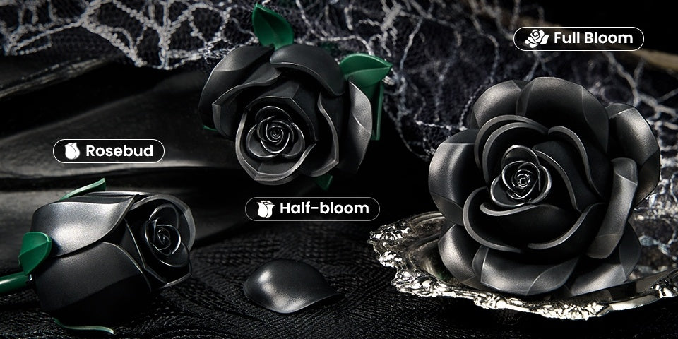 Ensemble de briques de construction 3D Rose noire gothique 152 pièces, kit de modèle d'exposition de bouquet de fleurs artificielles, trois roses noires, cadeau unique pour adultes, adolescents, Saint-Valentin, anniversaire, Halloween, Noël