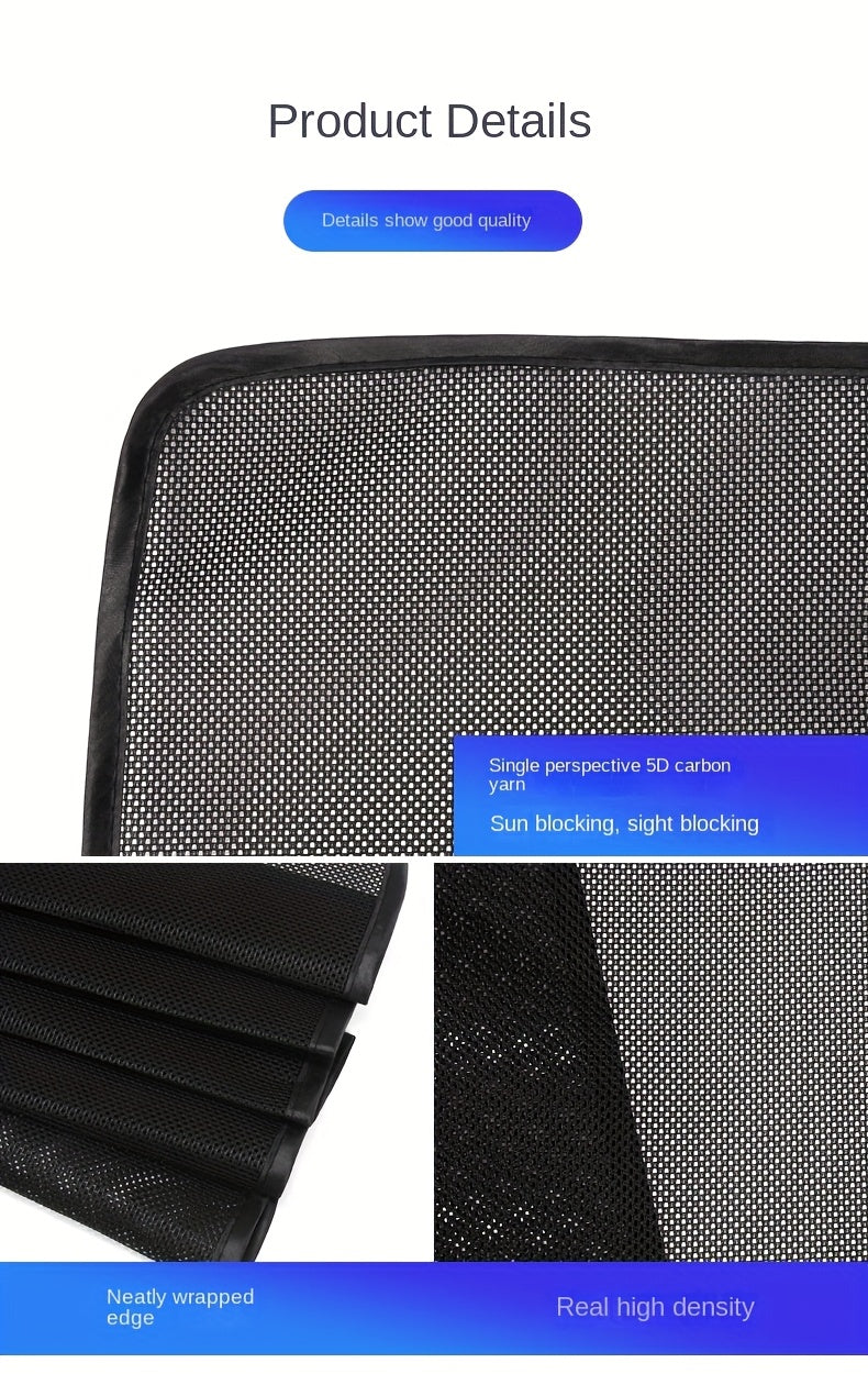Rideaux de soleil magnétiques pour voiture, lot de 4 - Filet noir anti-UV et isolation thermique, installation facile sur vitres et pare-brise, ajustement universel pour voitures, SUV et camions