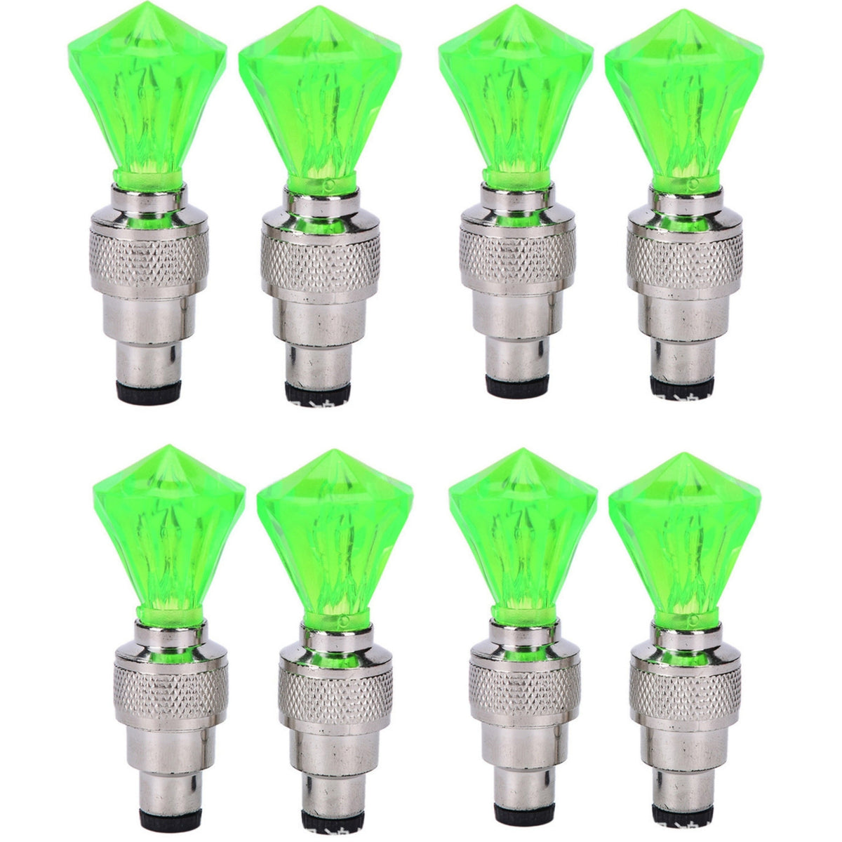 Bouchons de valve de pneu LED avec effet lumineux respirant et cheval au galop, 4/8/16 pièces, capuchons de valve de roue lumineux pour voiture, moto, vélo – Lumière de roue « Wind Fire », protection UV et antidéflagrante – Vert, rouge, bleu, squelette