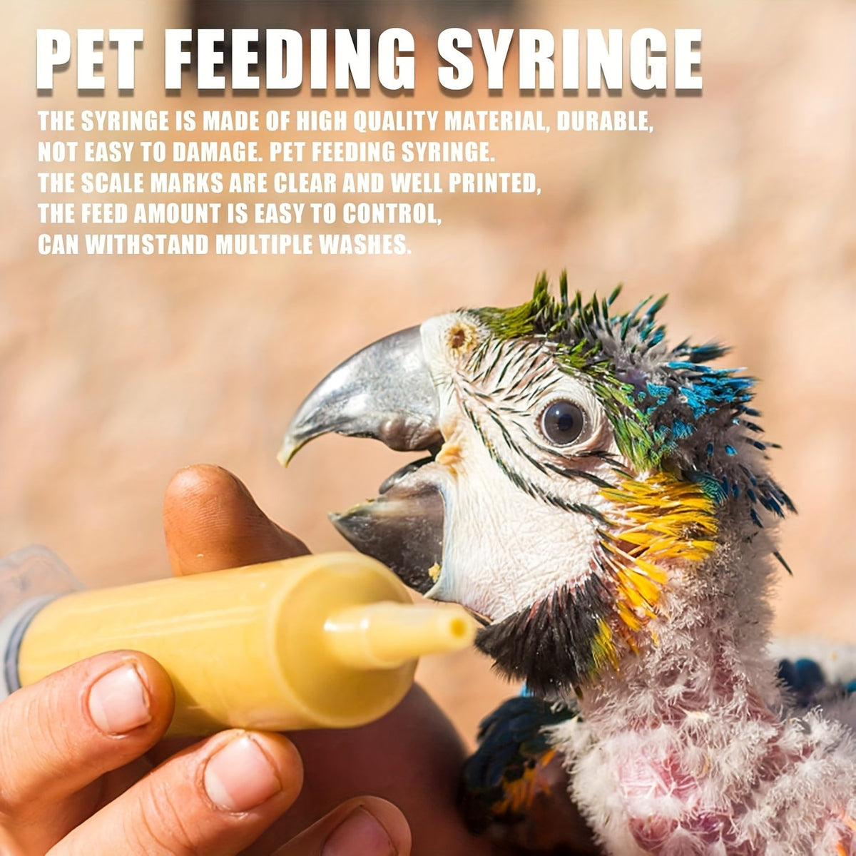 Kit de 6 tubes de seringue pour nourrissage d'oiseaux, kit d'élevage à la main pour oisillons, perroquets et petits animaux, sonde de gavage en plastique avec tube gradué, fournitures pour élevage à la main, usage vétérinaire et laboratoire