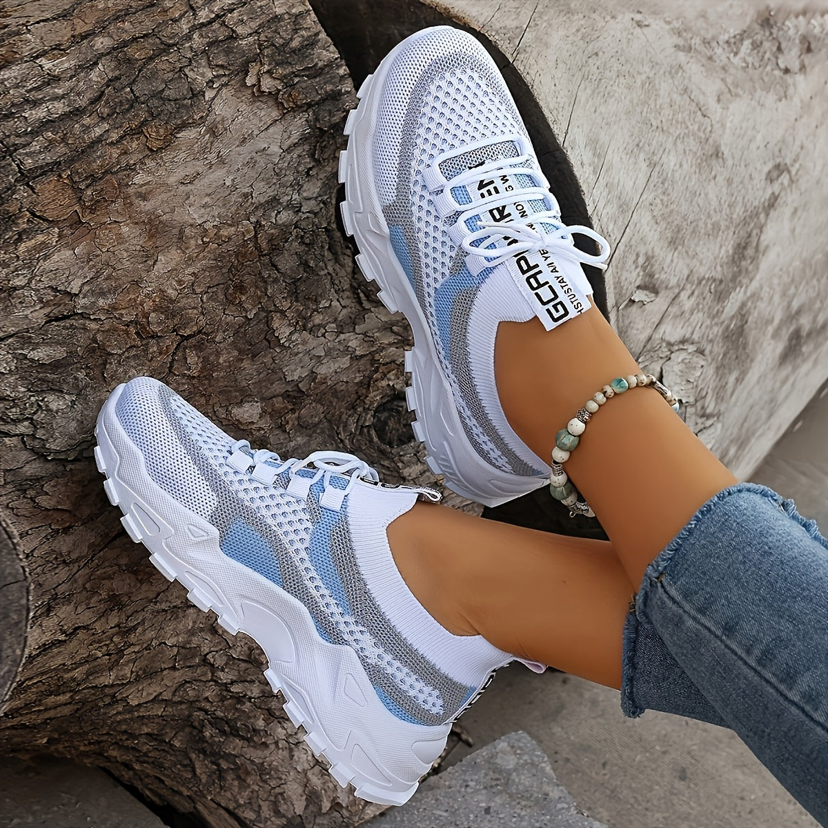 Baskets basses décontractées pour femme avec semelle épaisse en PVC – Tennis légères et respirantes pour la salle de sport, le running et le quotidien | Chaussures de sport pour femme, tailles US 5-10, disponibles en vert, noir, rose et bleu
