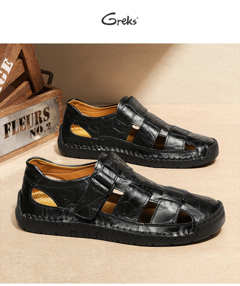 Sandales de sport fermées pour hommes – Chaussures de pêcheur d'extérieur respirantes, mocassins de plage d'été antidérapants pour la randonnée, la marche et les activités aquatiques | Velora