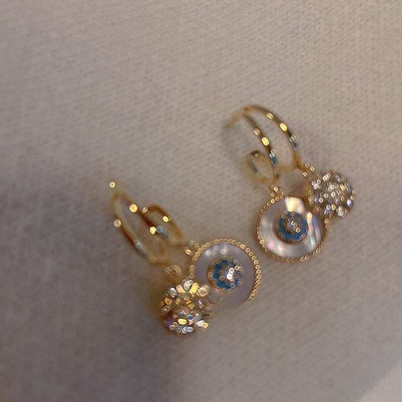 Boucles d'oreilles pendantes bohèmes vintage pour femmes - Boucles d'oreilles pendantes en zircone cubique plaqué or 18 carats avec crochets en argent sterling 925, bijoux fantaisie bohèmes élégants pour le quotidien, cadeau parfait pour elle