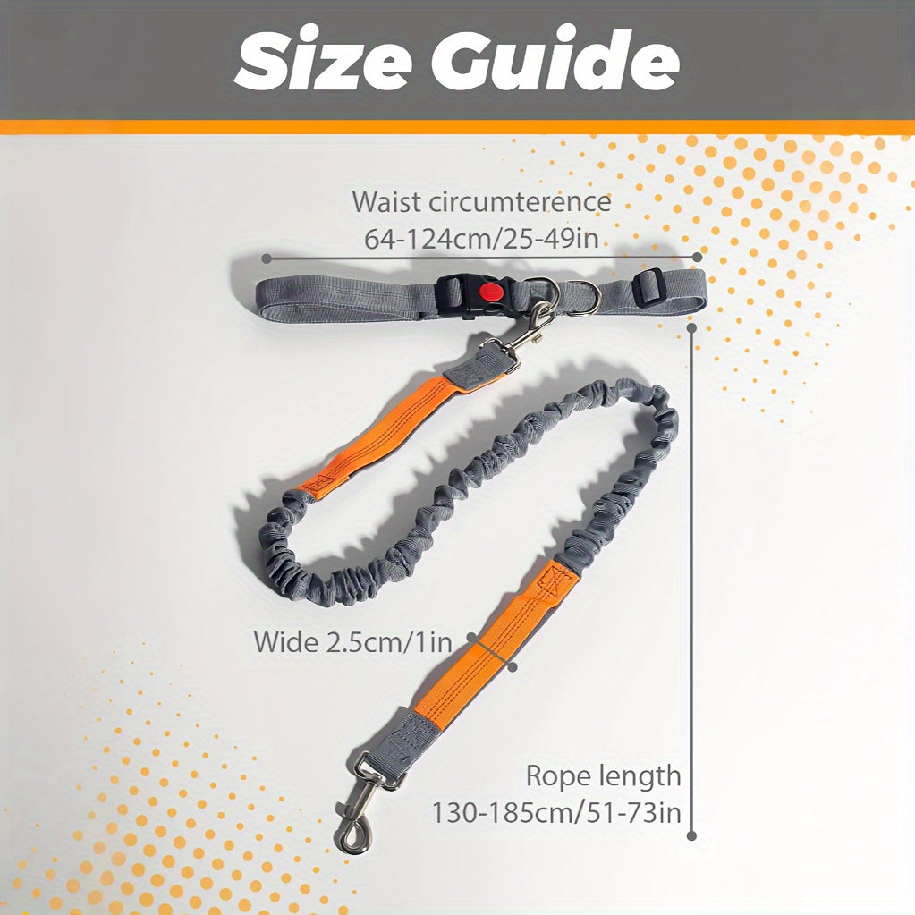 Laisse élastique pour chien, idéale pour la course – Laisse de course mains libres avec extension pour sports en plein air et promenades, laisse multifonctionnelle avec amortisseur, disponible en 5 couleurs pour les propriétaires actifs